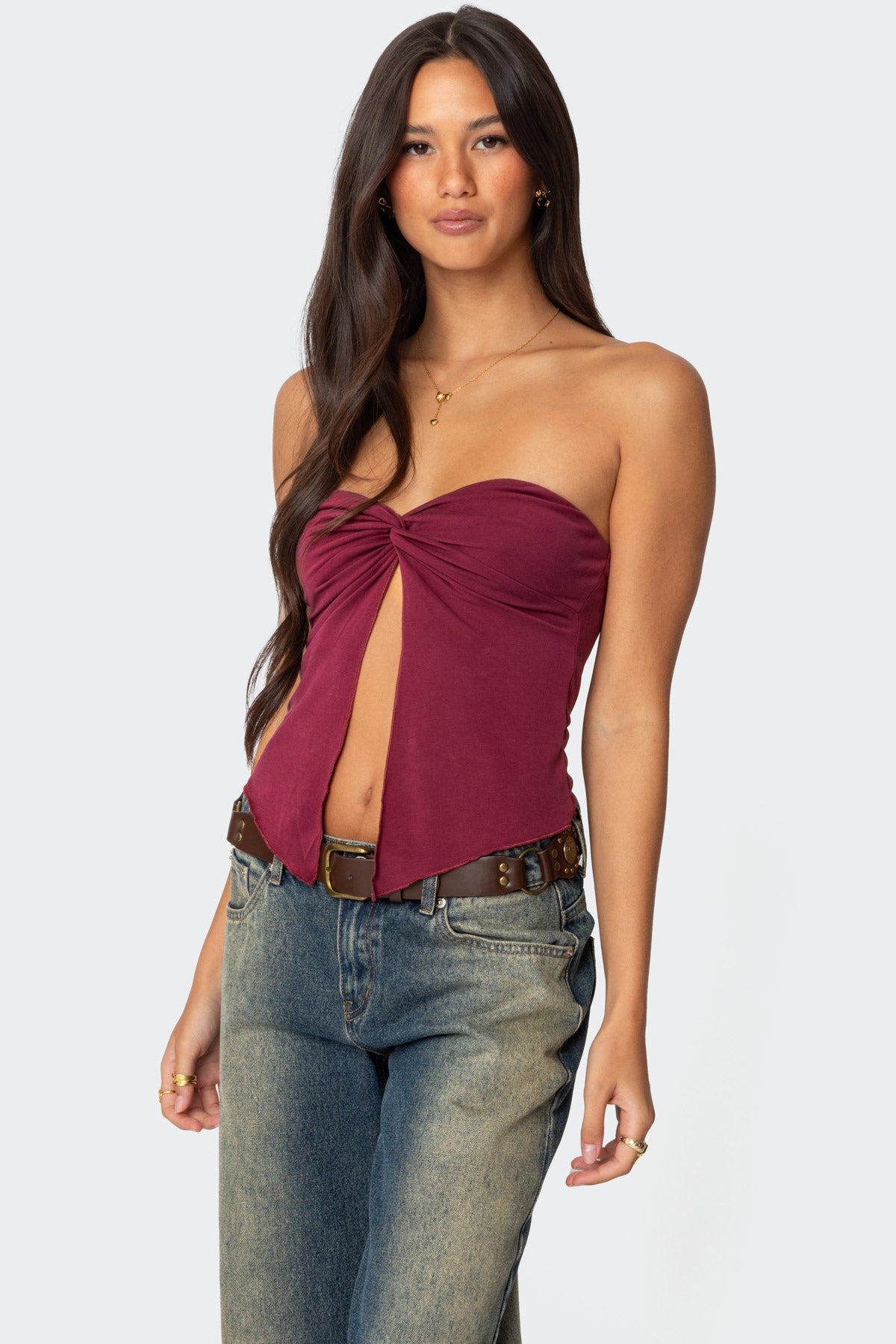Twisted Split Front Tube Top - Image 3