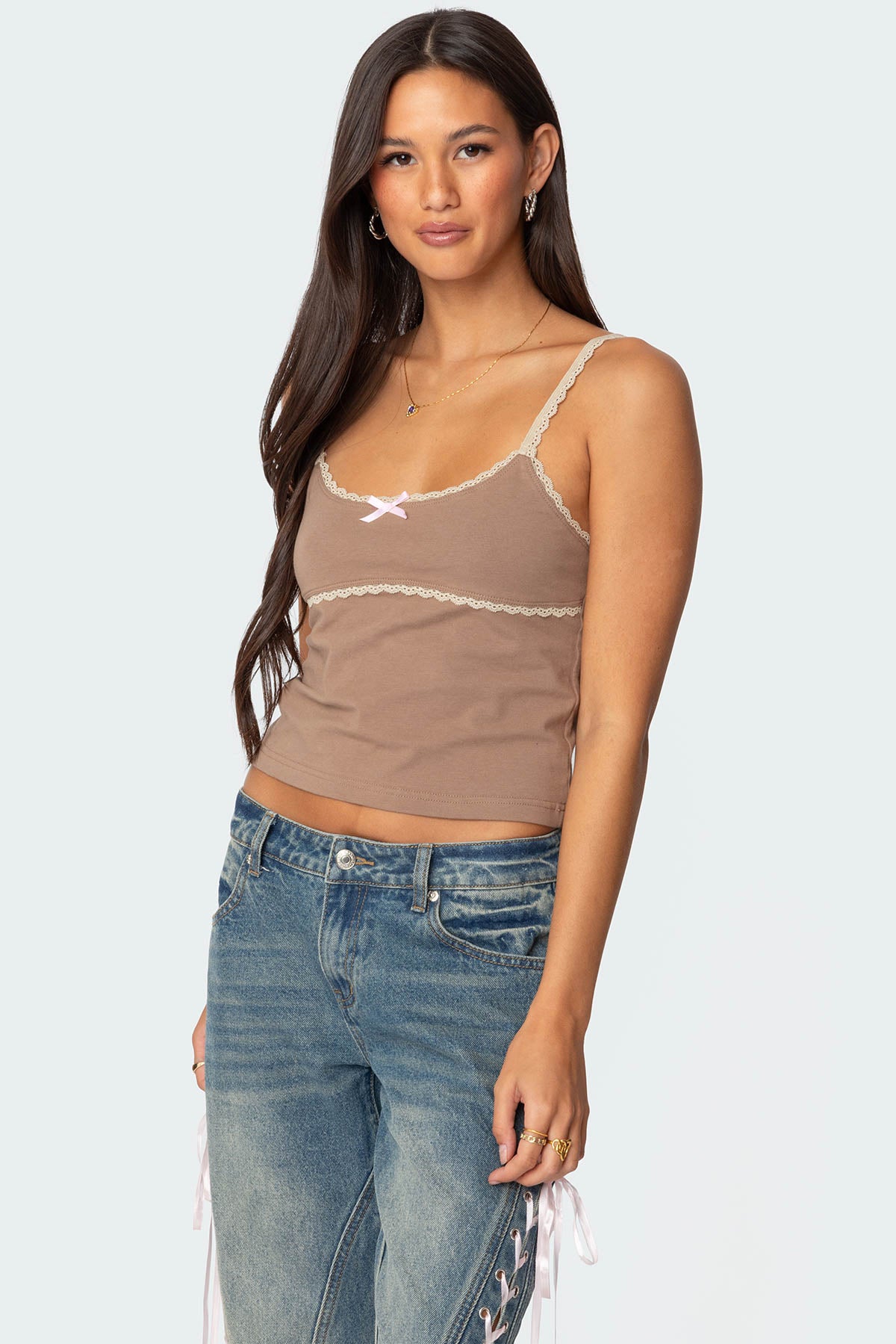 Elin Lace Trim Tank Top - Image 3