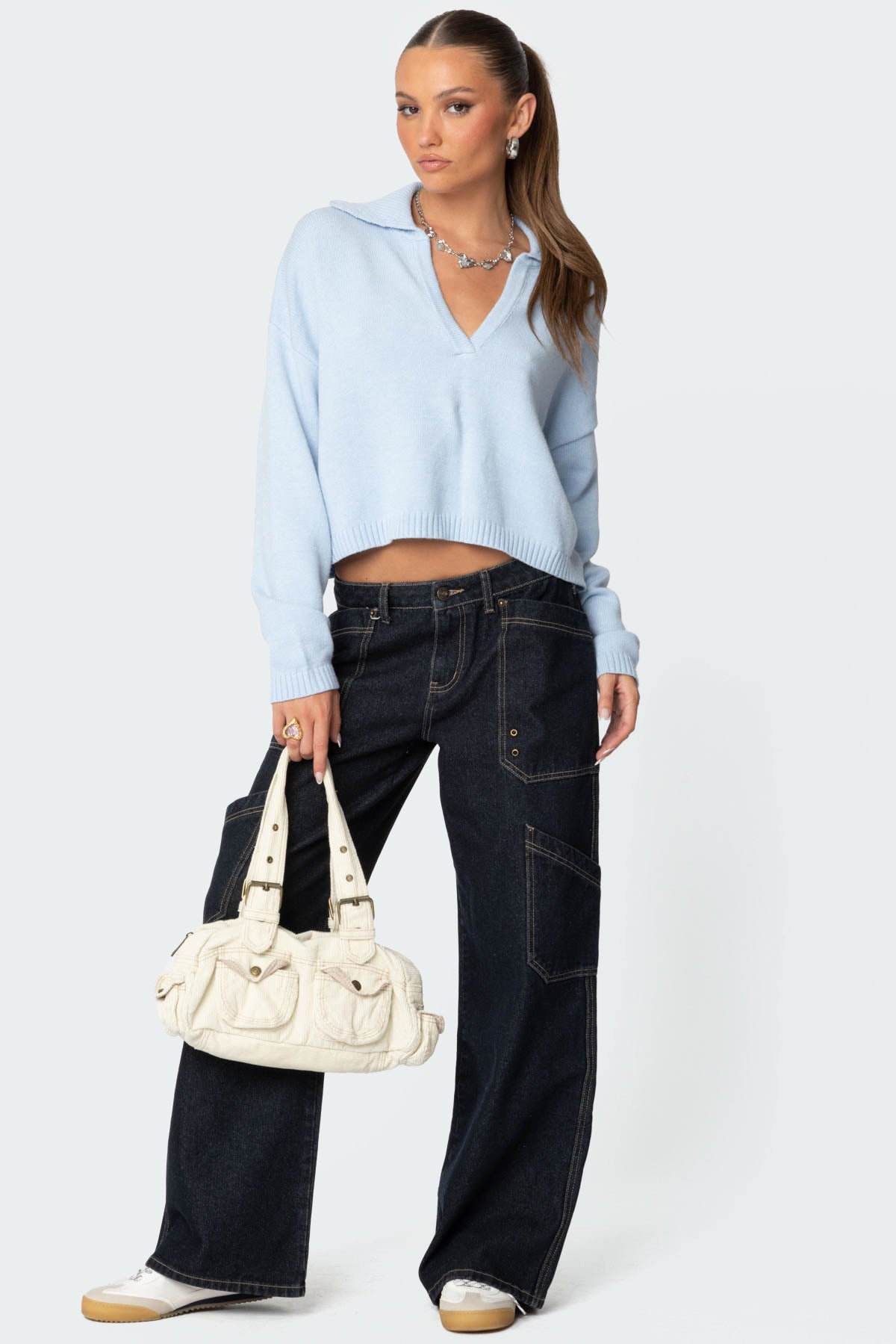 Marcie Oversize Cropped Sweater - Image 2