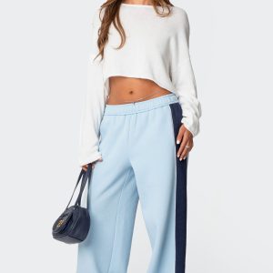 Contrast Panel Sweatpants