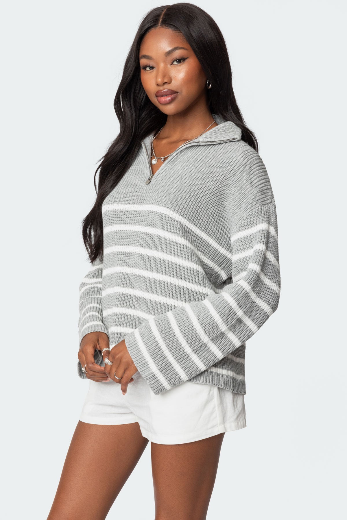 Oversized Quarter Zip Sweater - Image 3