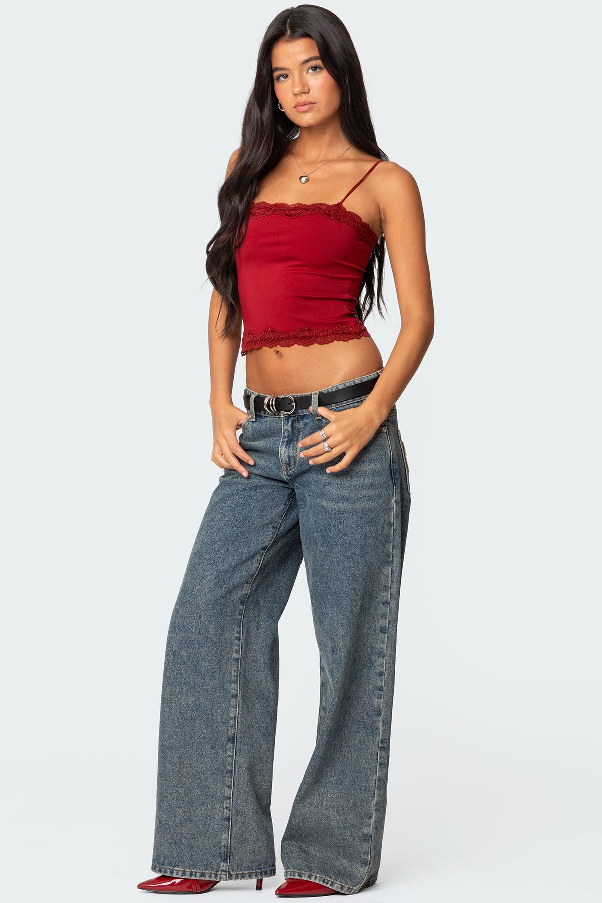 Cruella Lace Trim Tank Top - Image 4