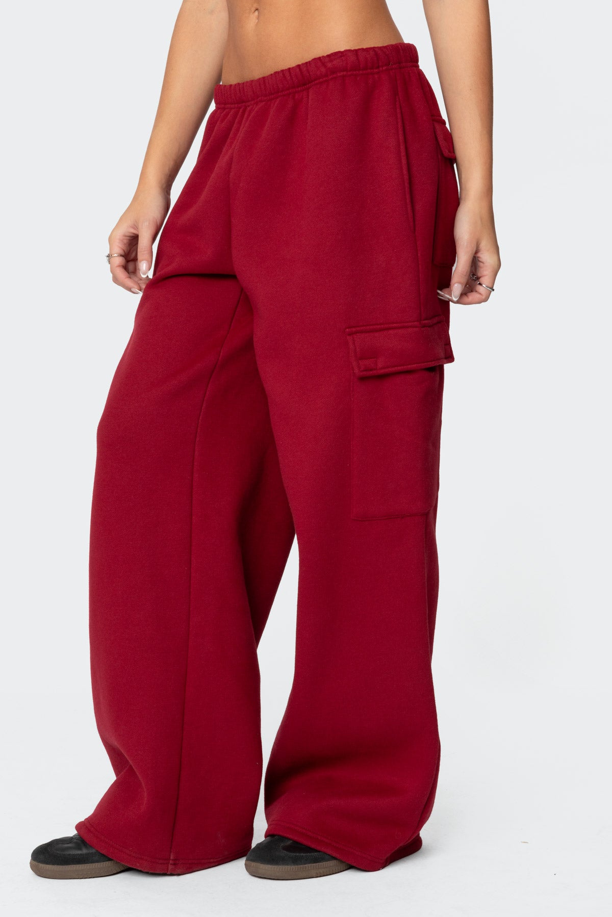 Wide Leg Cargo Sweatpants - Image 4