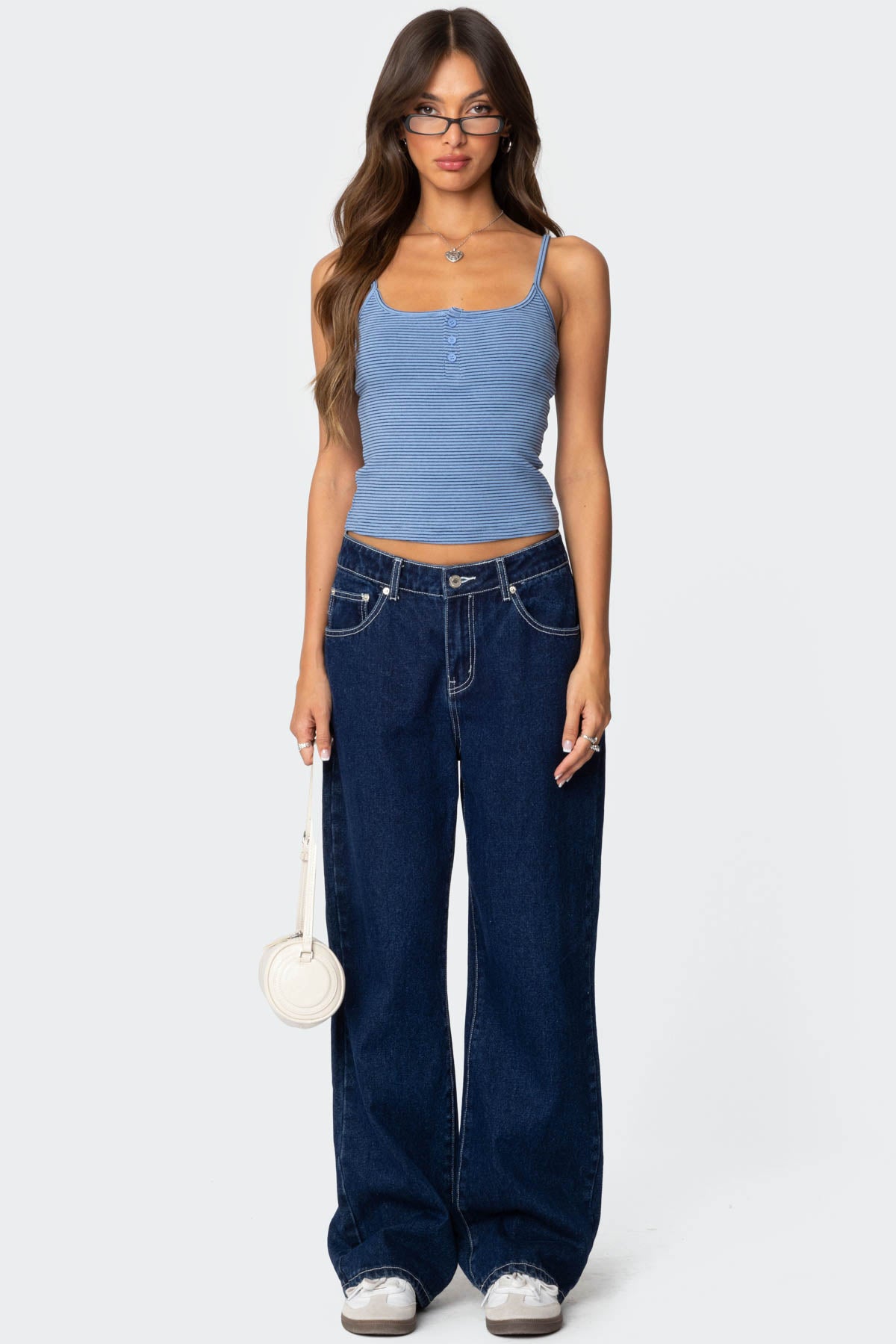 Striped Henley Tank Top - Image 2