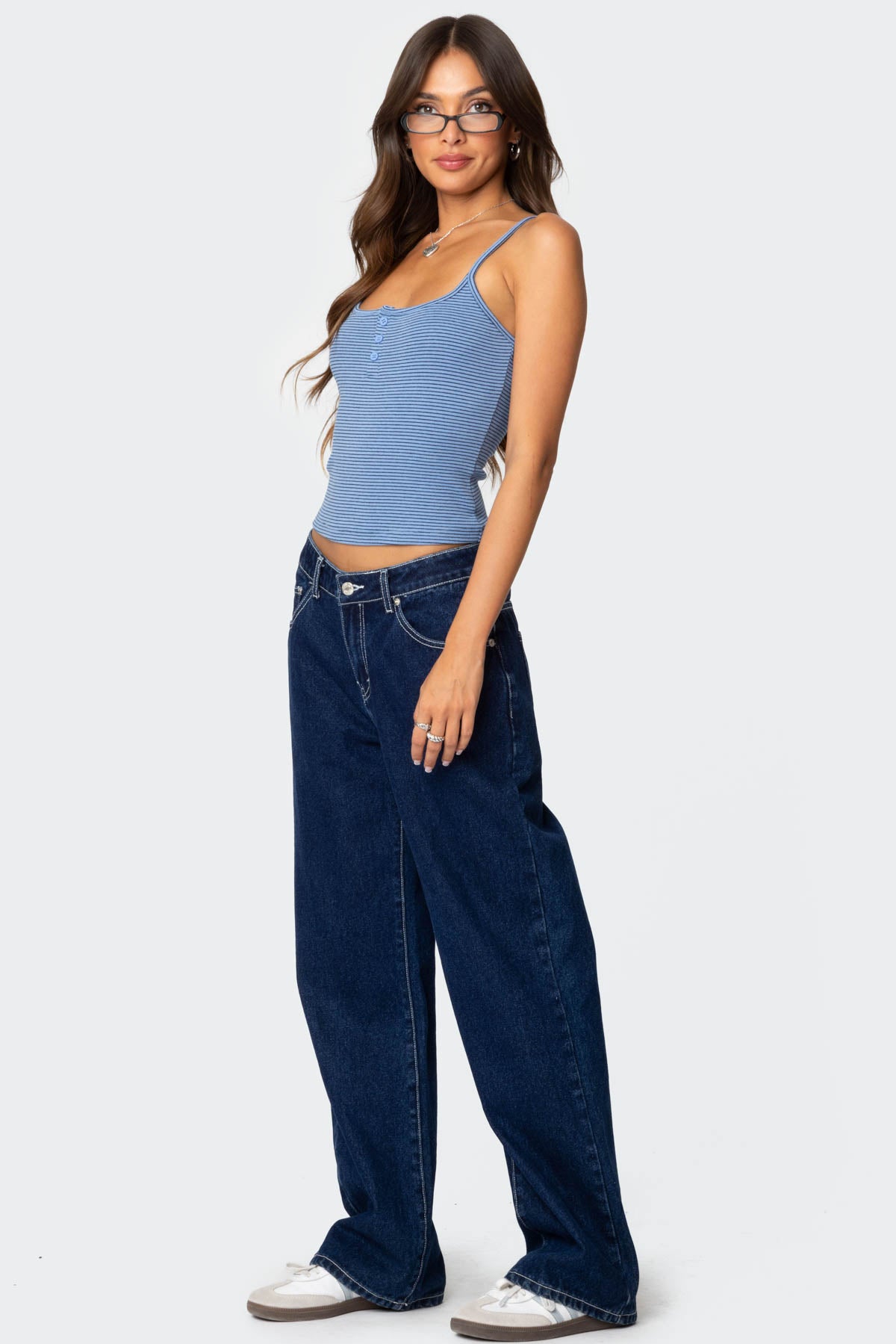 Striped Henley Tank Top - Image 4