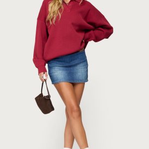 Archie Stretchy Denim Mini Skort