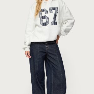 Polley Button Up Low Rise Jeans