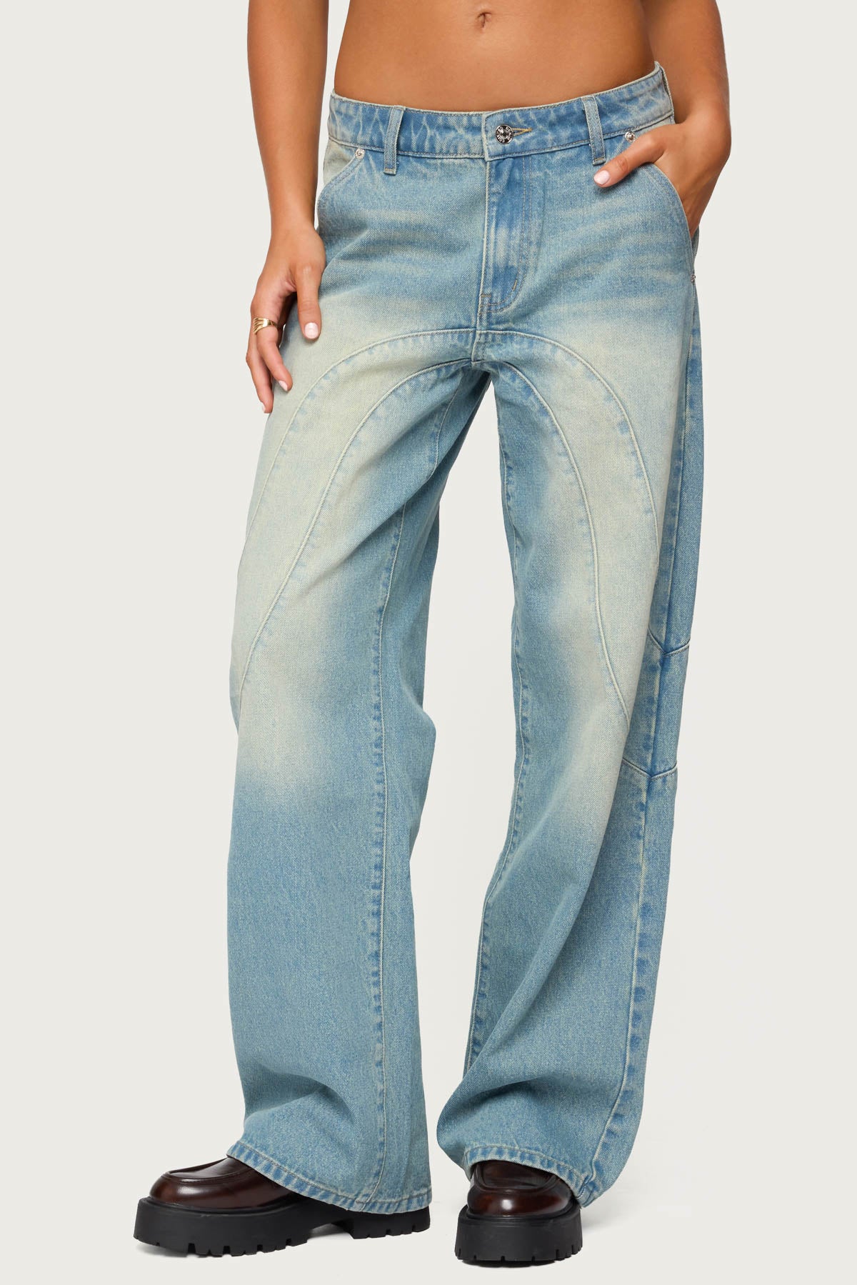 Kiria Stitched Low Rise Jeans - Image 2