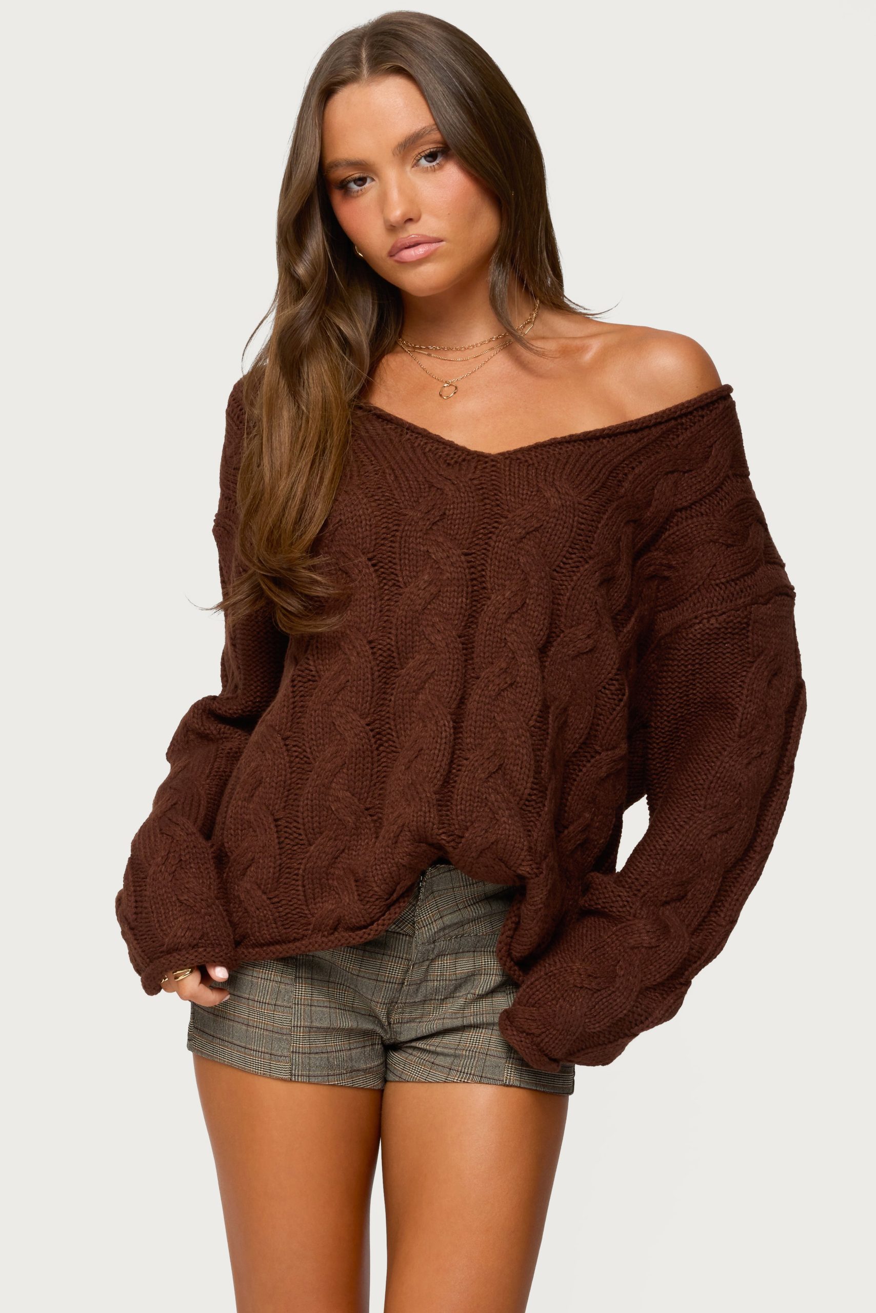Inga Oversized Cable Knit Sweater - Image 2