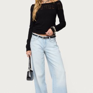 Magda Low Rise Acid Wash Jeans