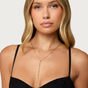 Stone Layered Cascading Necklace