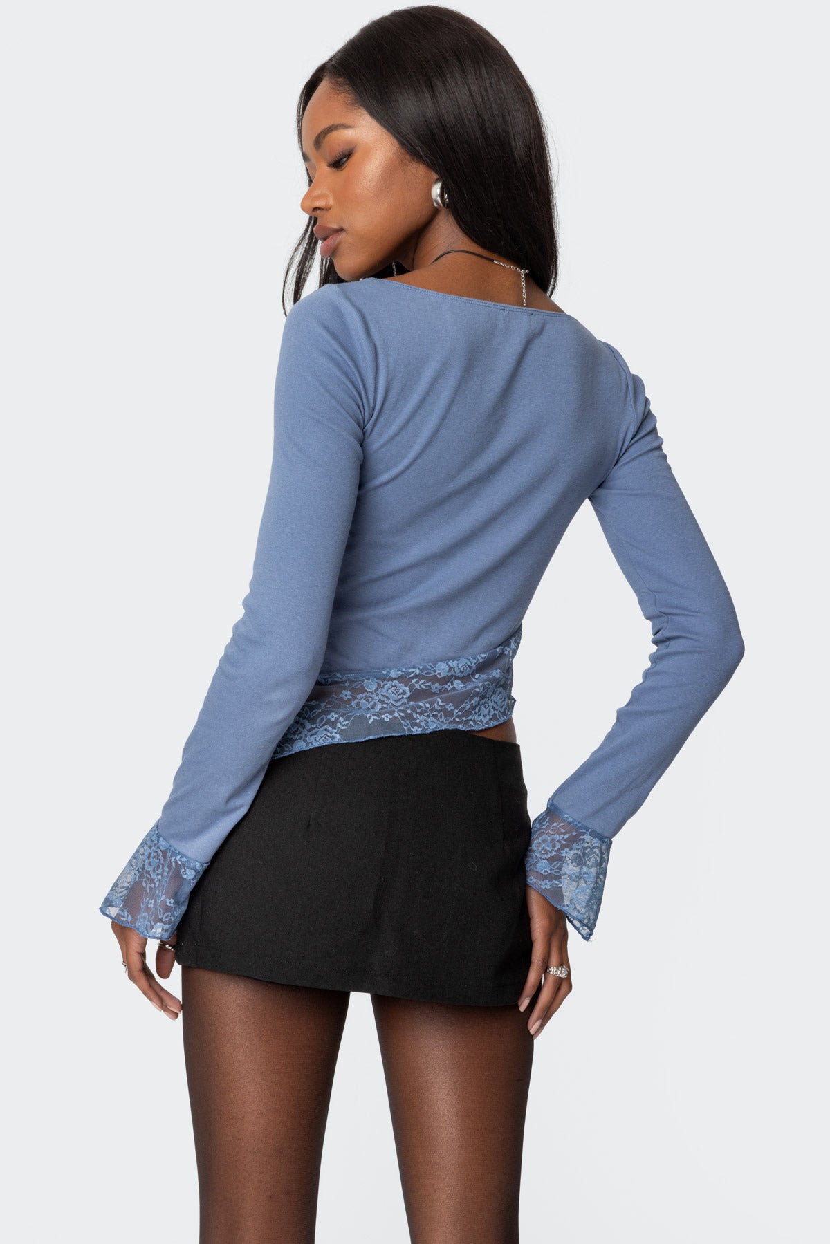 Lacey Asymmetric Square Neck Top - Image 5