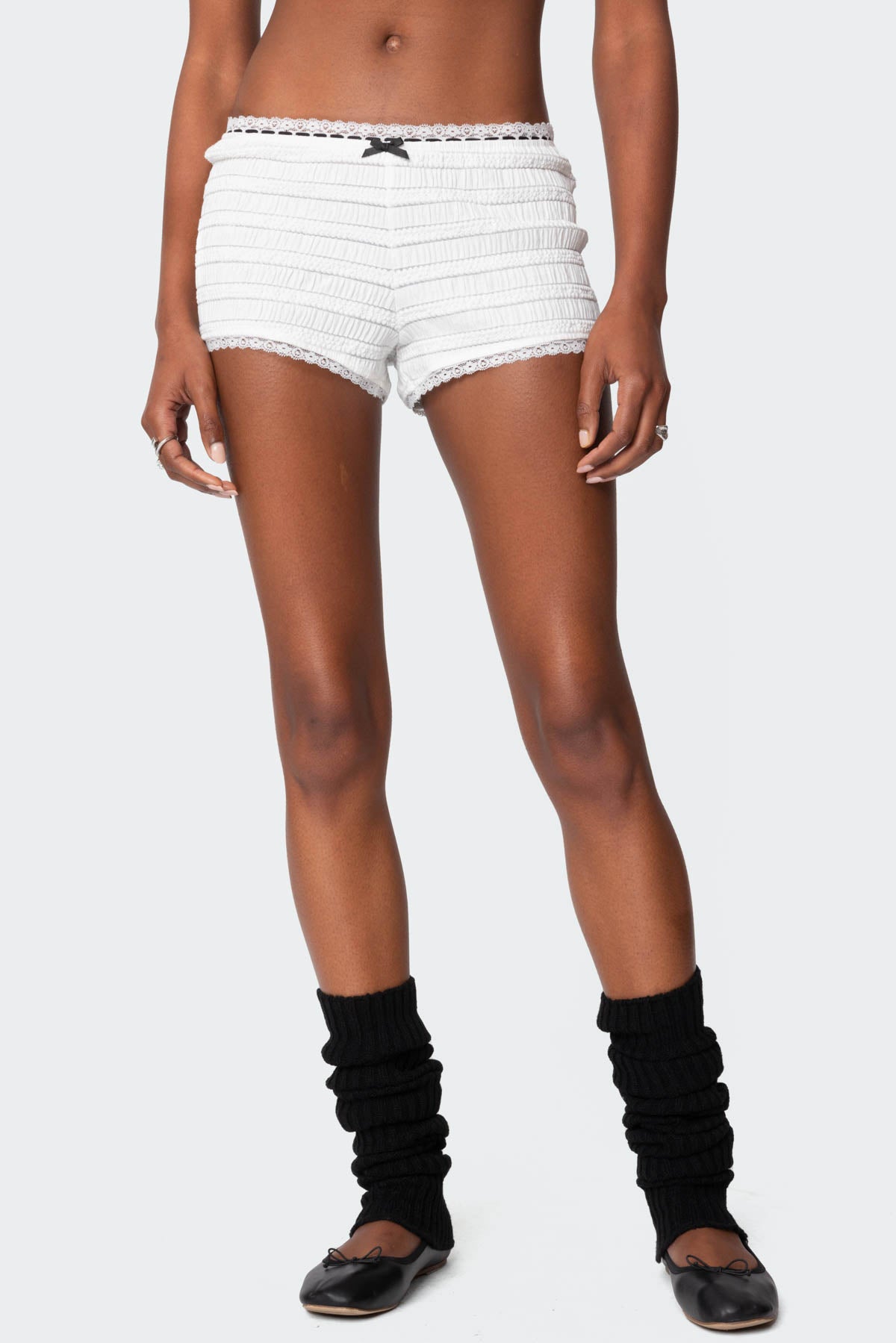 Lenny Lacey Textured Micro Shorts - Image 2