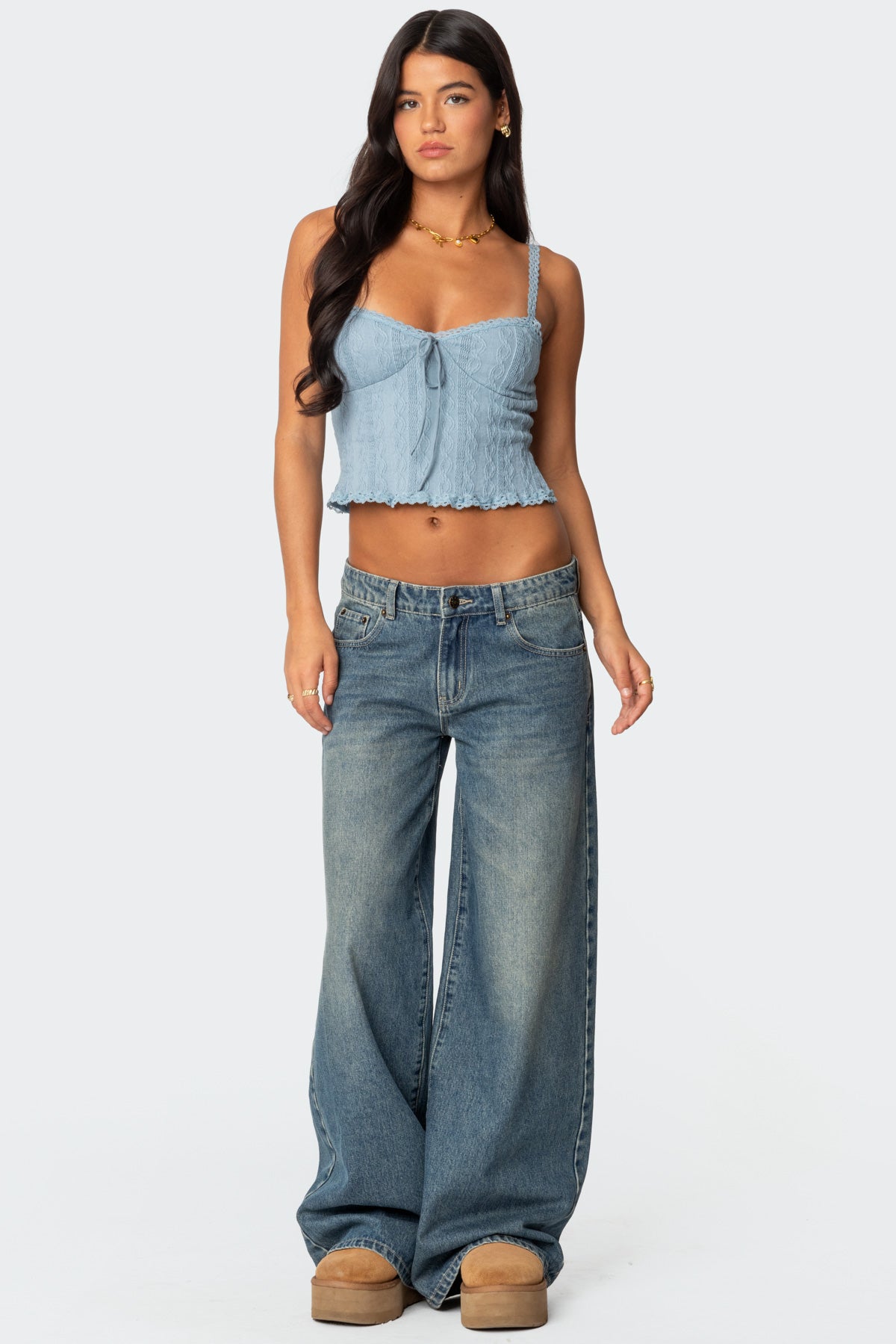 Lacey Knit Tank Top - Image 2