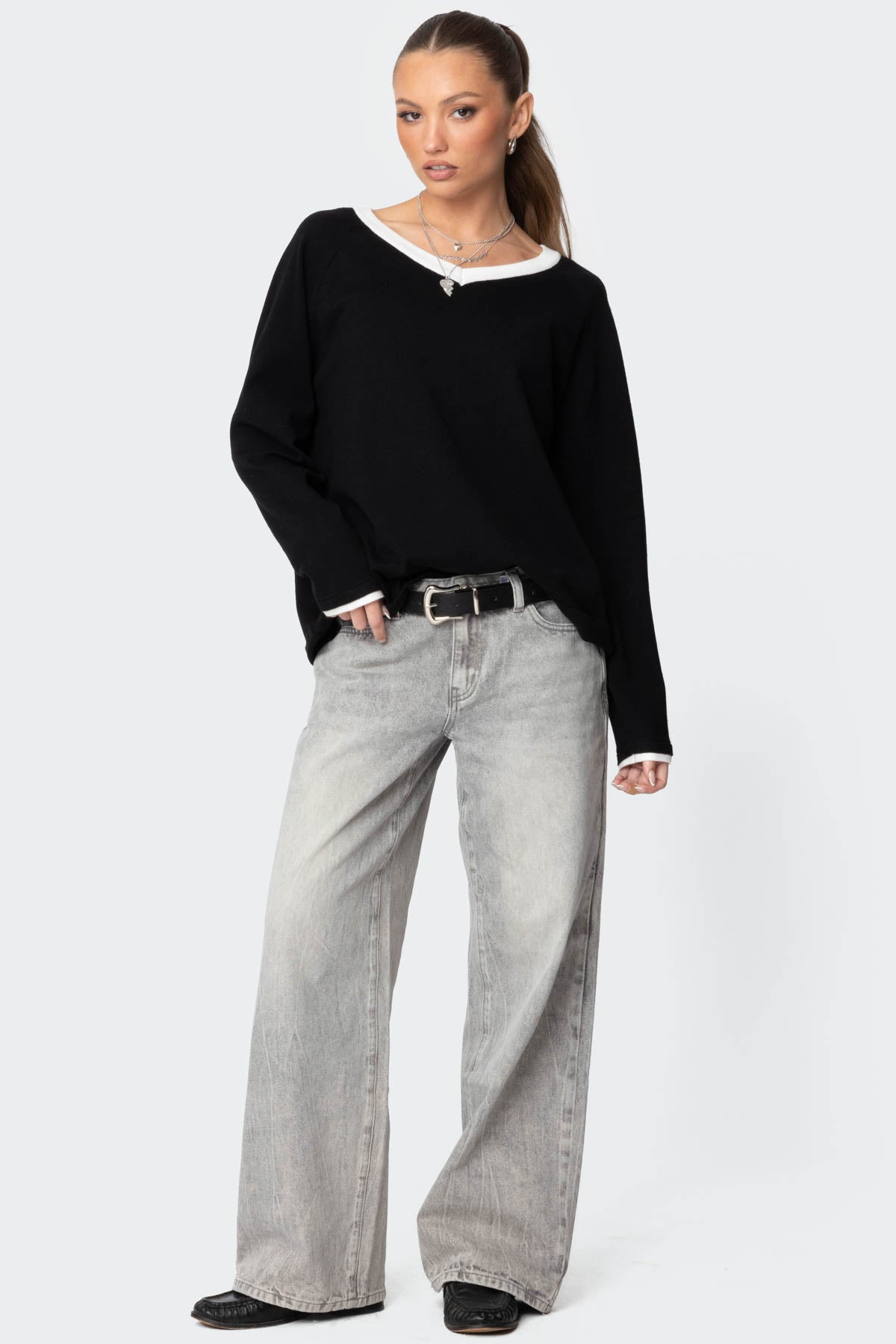 Magda Low Rise Acid Wash Jeans - Image 4
