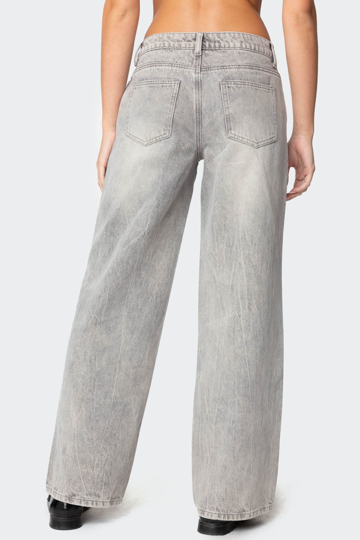 Magda Low Rise Acid Wash Jeans - Image 5