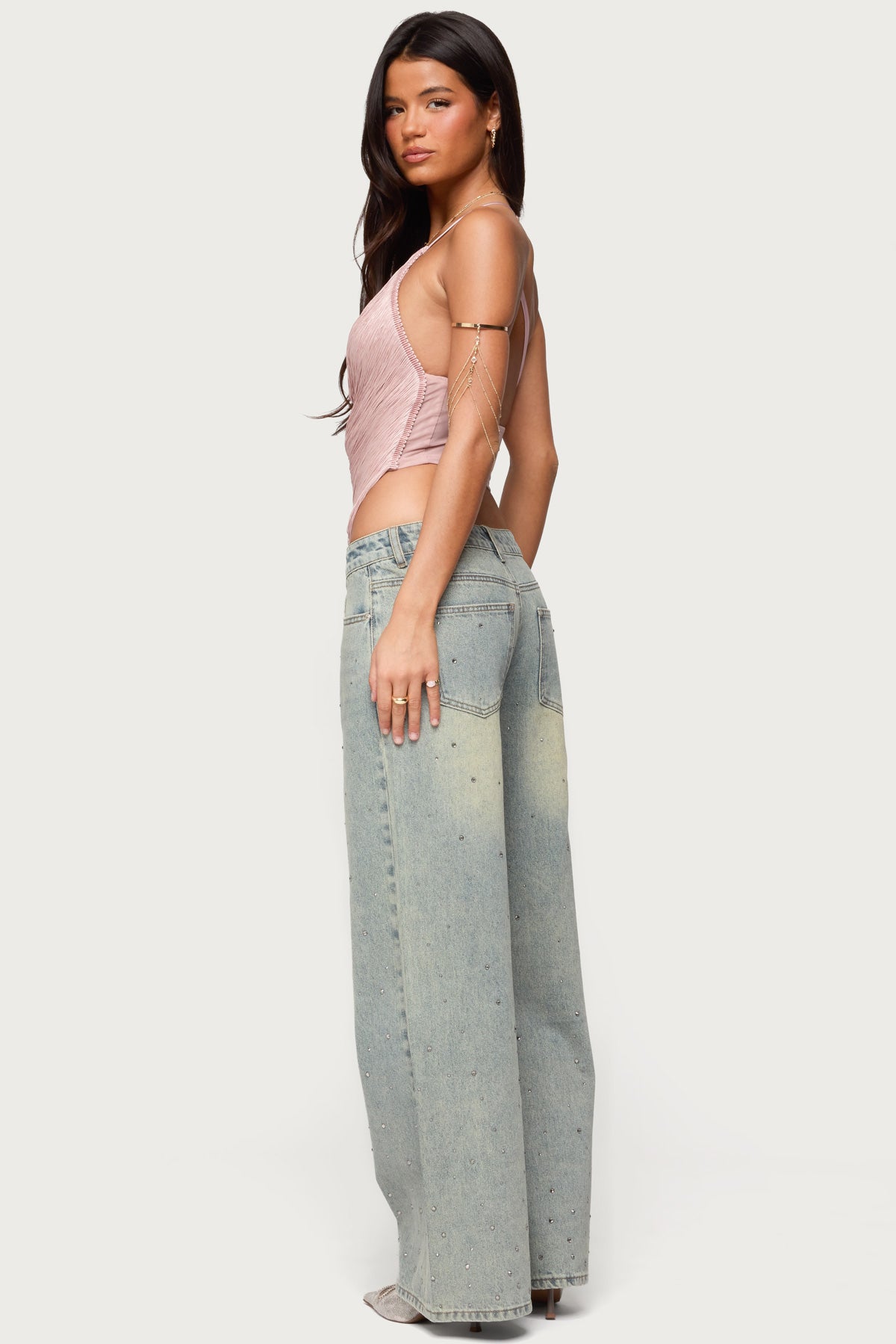 Elenie Fringed Cowl Neck Top - Image 2