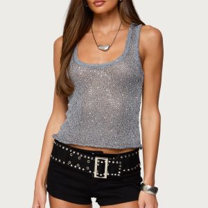 Eleora Sequin Knit Tank Top