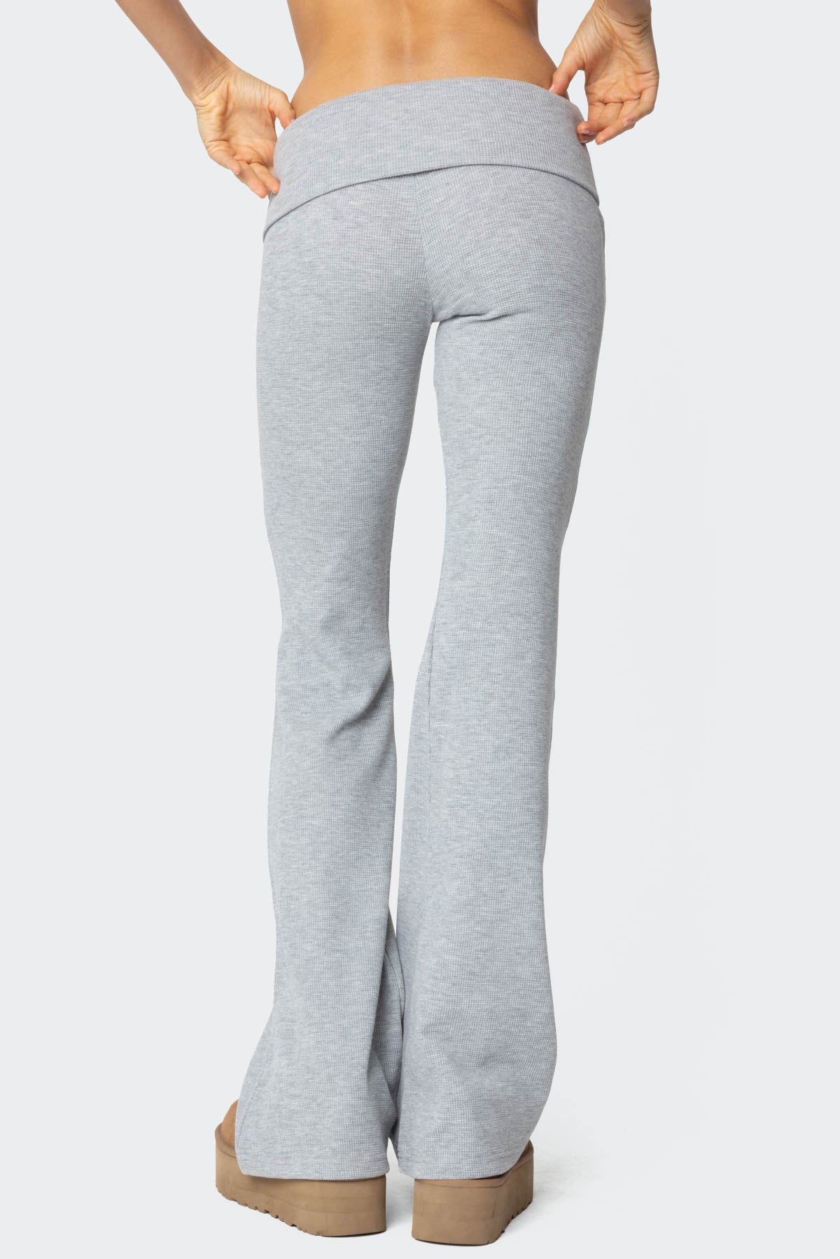 Sab Fold Over Waffle Knit Pants - Image 5