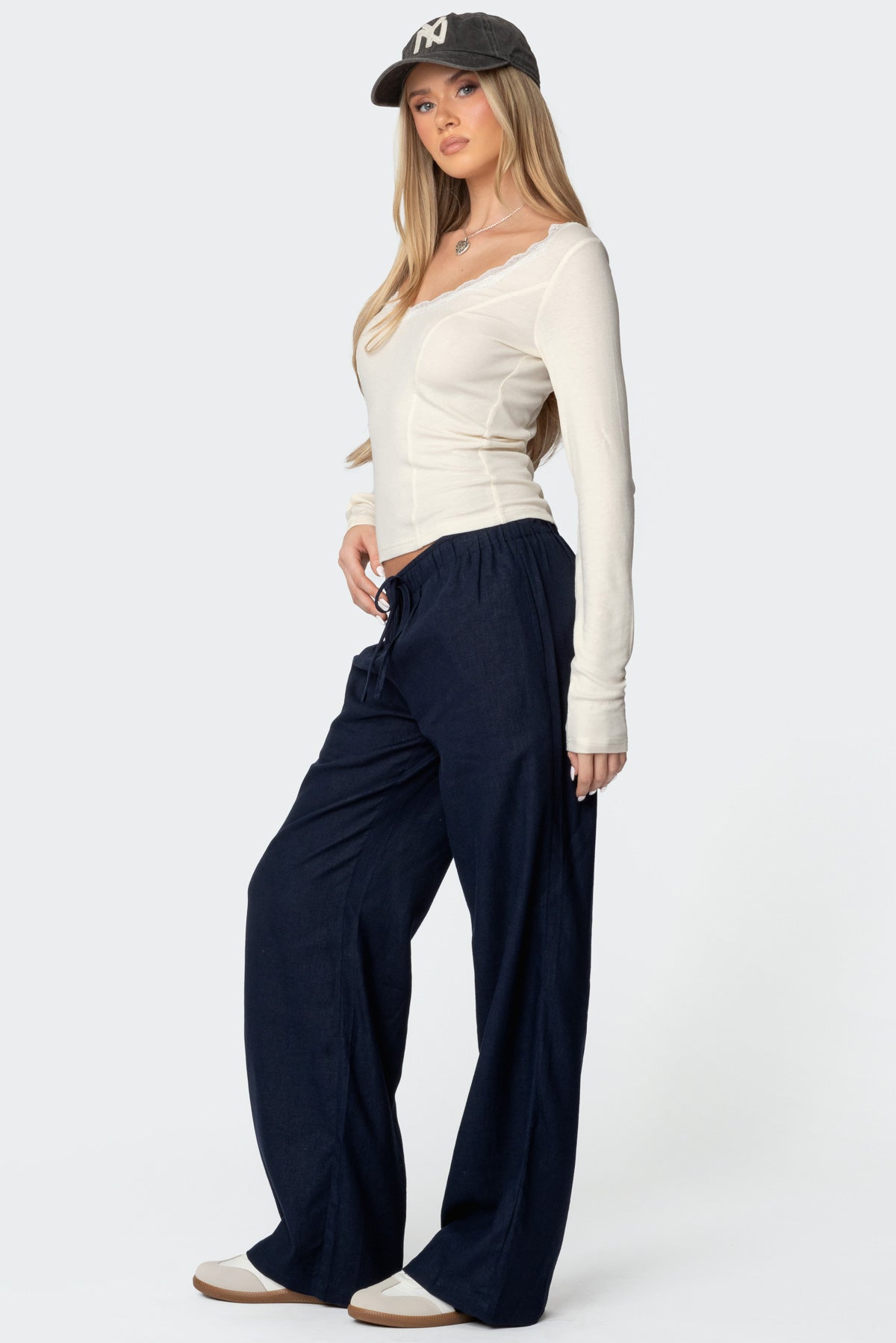 Yasmine Linen Look Pants - Image 3