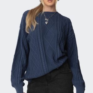Jessy Cable Knit Oversized Sweater