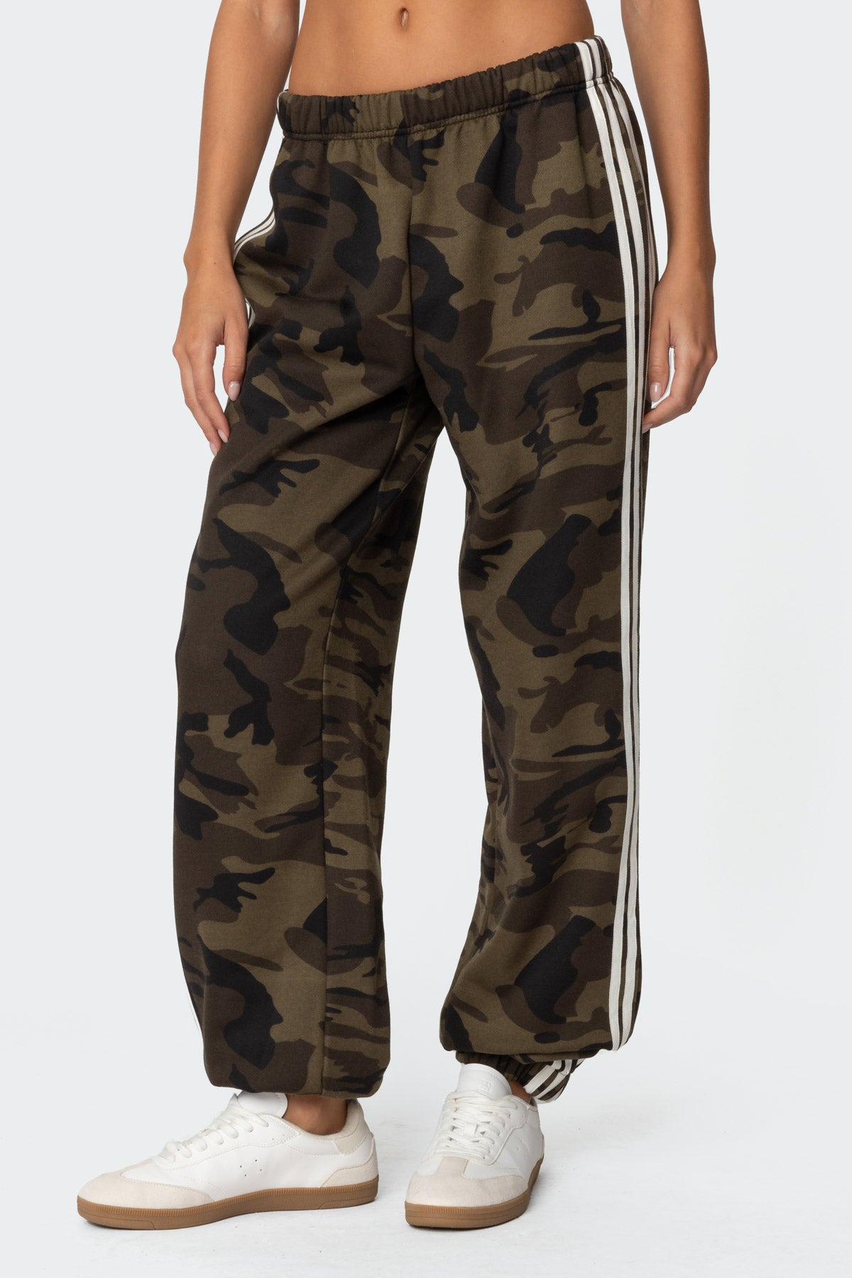 Camo Contrast Striped Sweatpants - Image 2