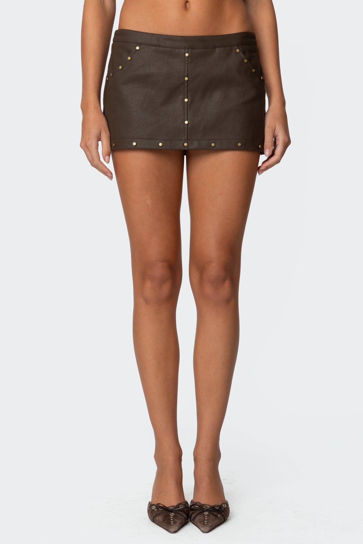 Stormi Faux Leather Mini Skort - Image 2