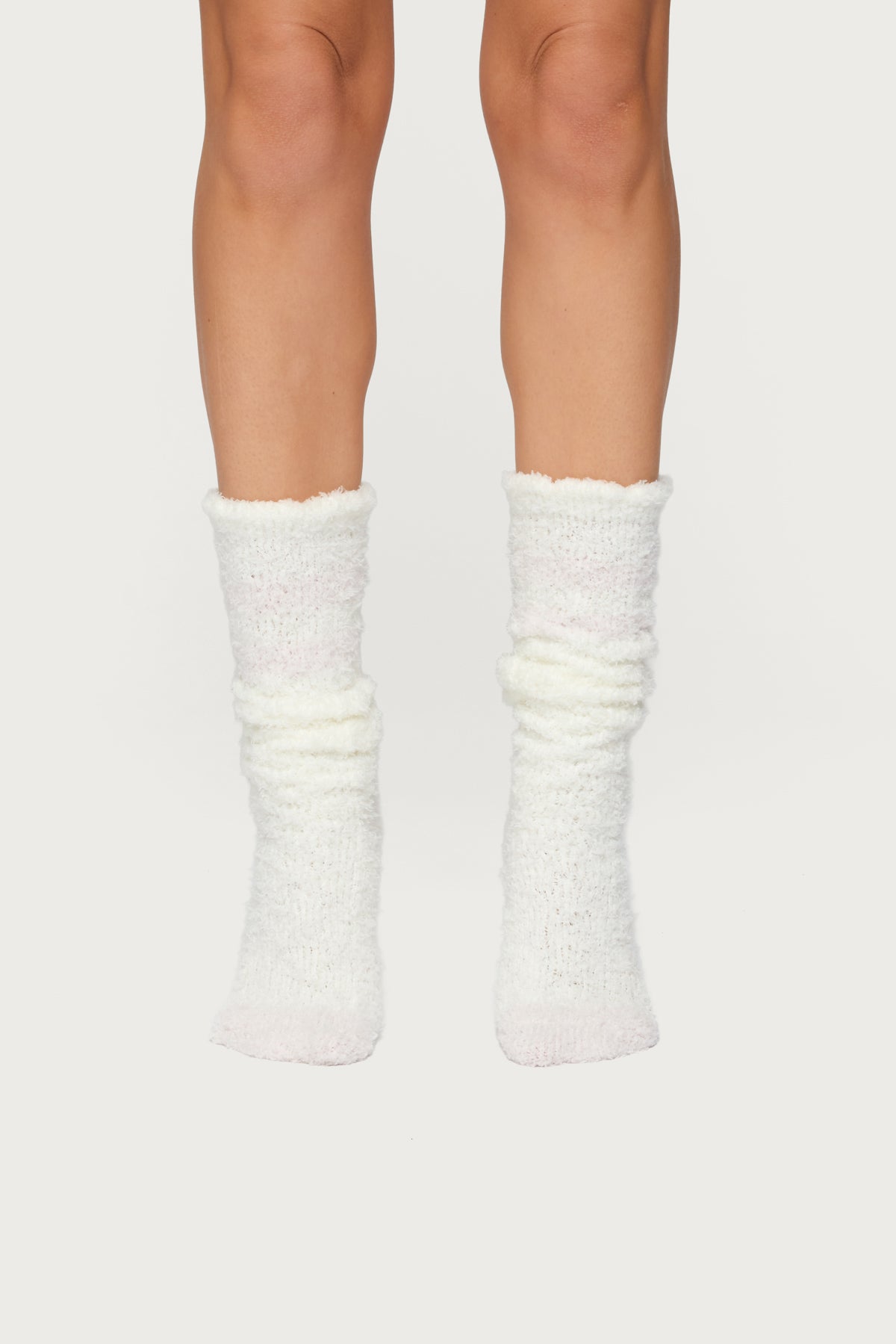 Stripey Fuzzy Scrunch Socks - Image 2