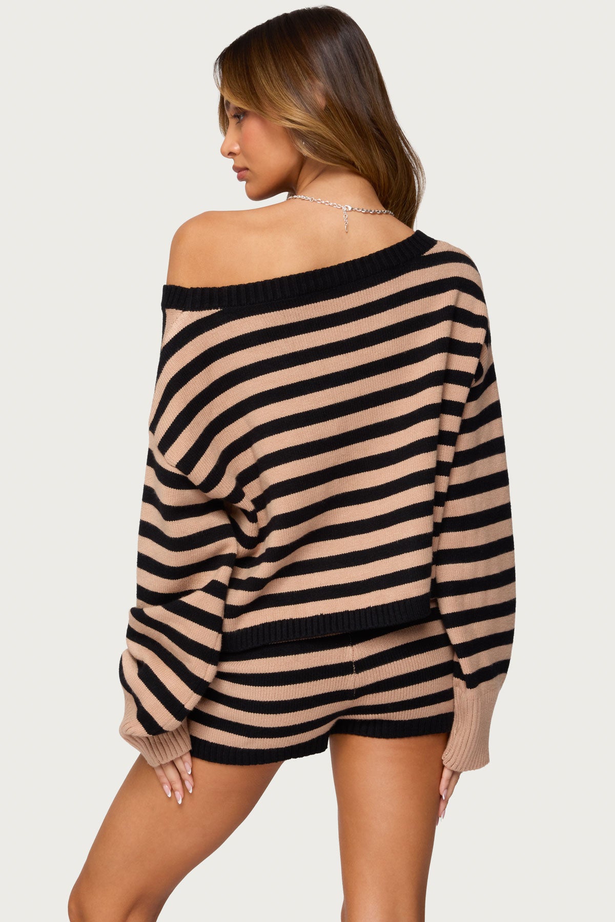 Saphi Striped Oversized Knit Sweater - Image 4