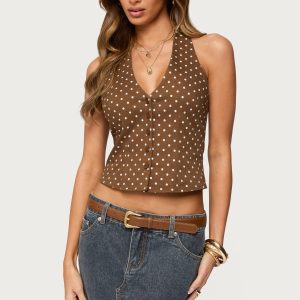 Twyla Polka Dot Halter Top