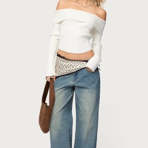 Petite Magda Low Rise Acid Wash Jeans