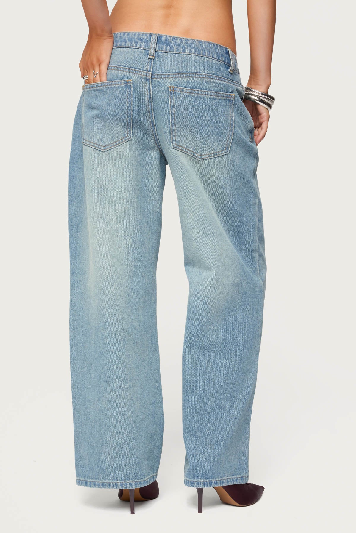 Petite Raelynn Washed Low Rise Jeans - Image 5