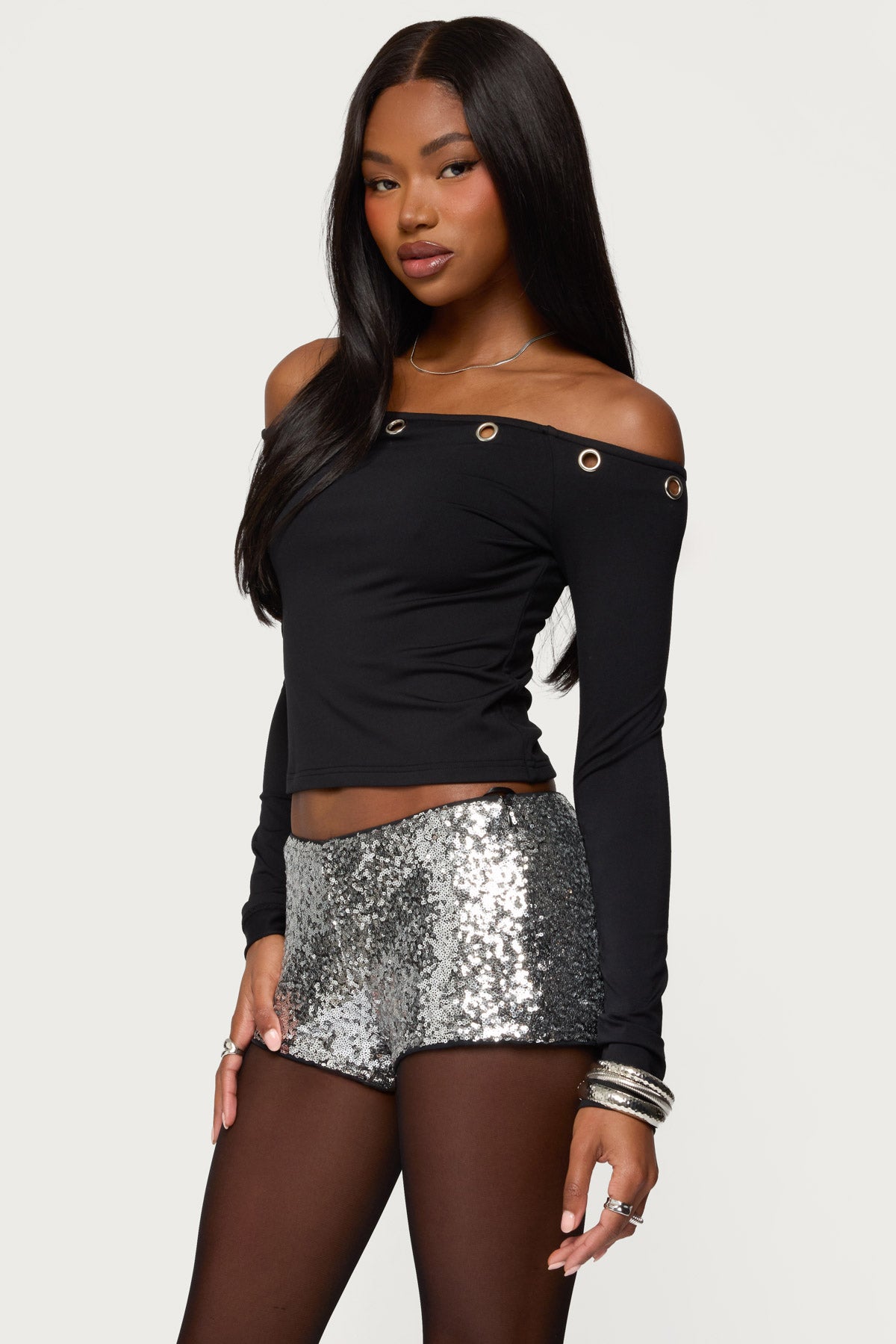 Trina Grommet Off Shoulder Top - Image 3