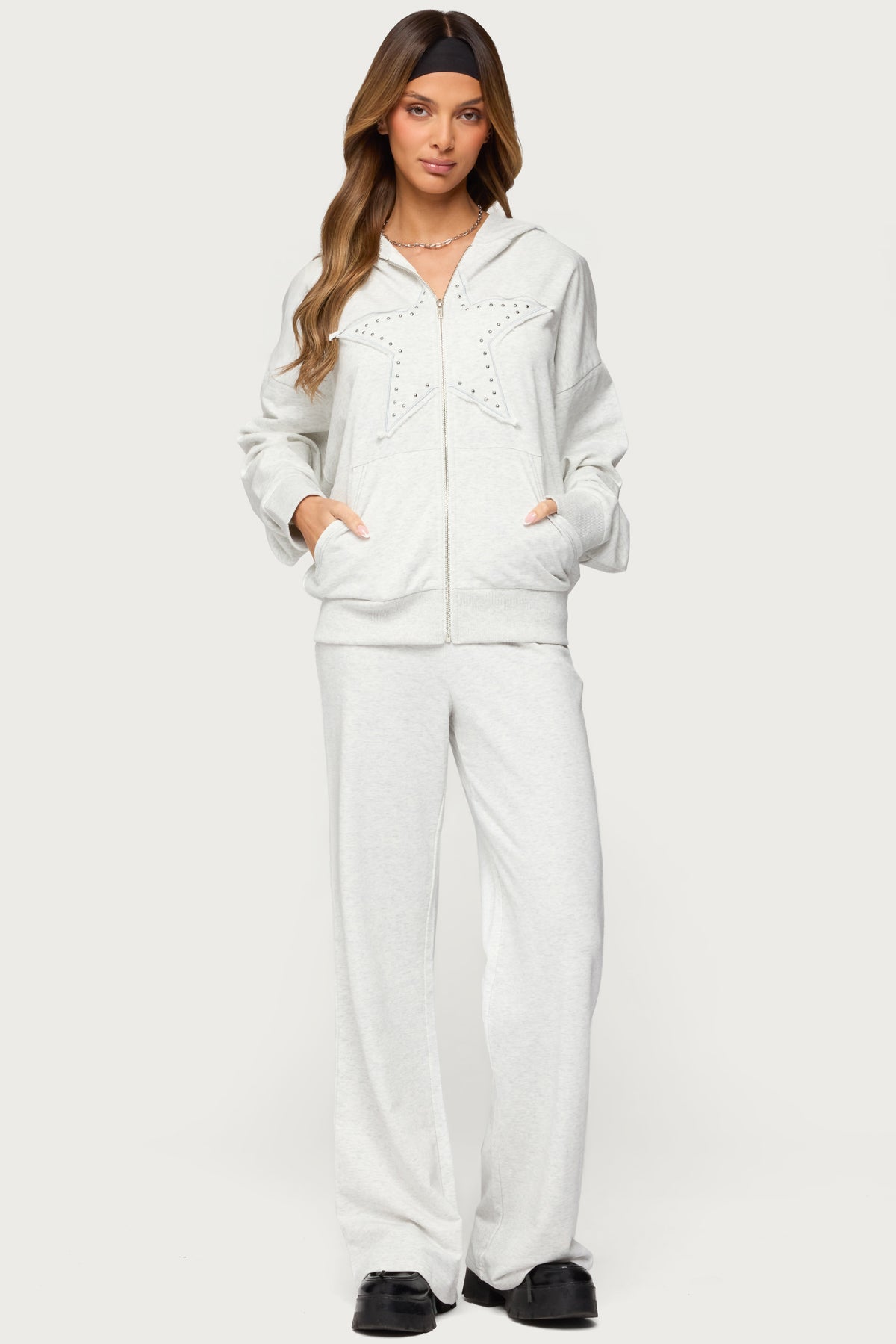 Briela Star Studded Zip Up Hoodie - Image 5