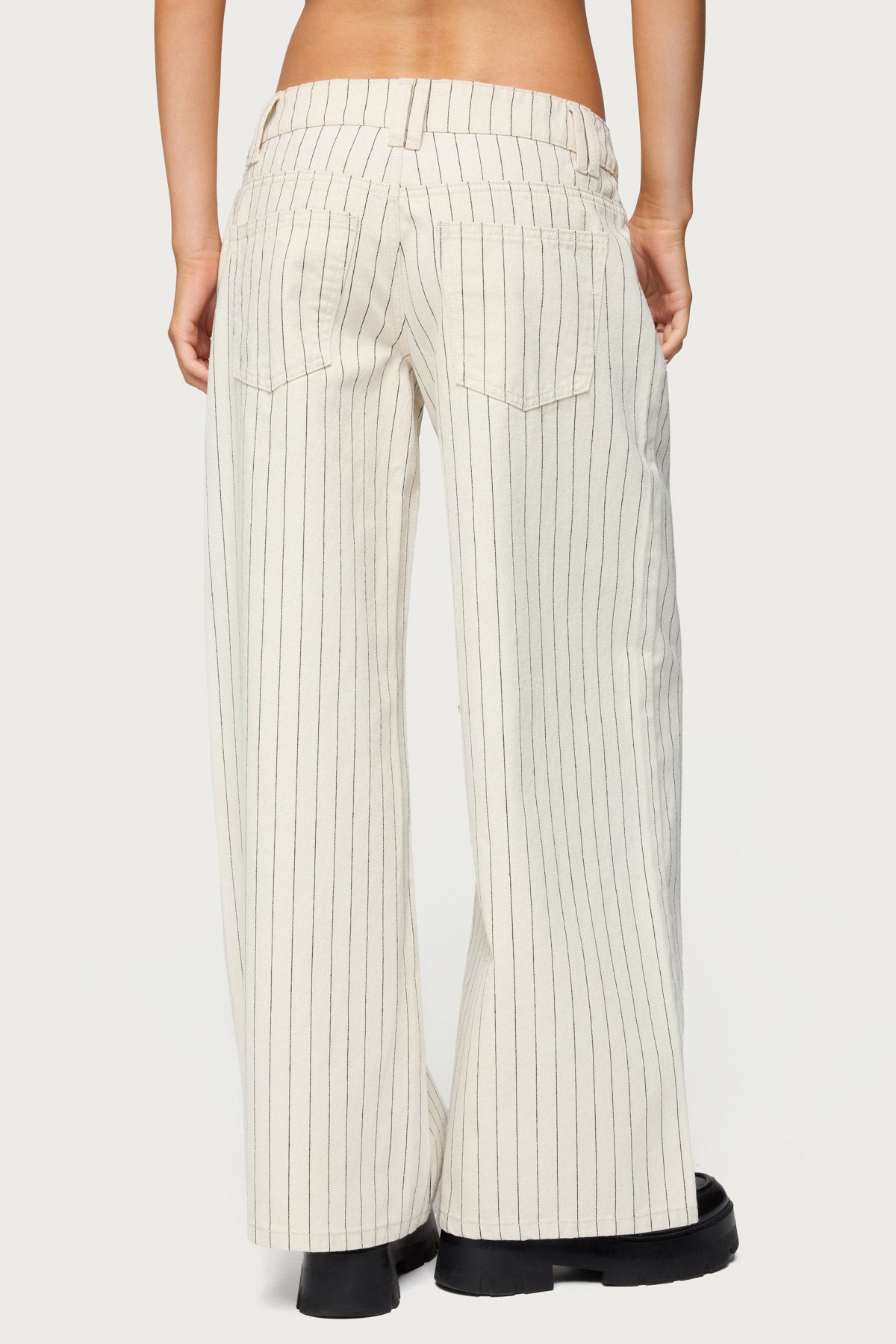 Petite Cory Striped Low Rise Jeans - Image 5