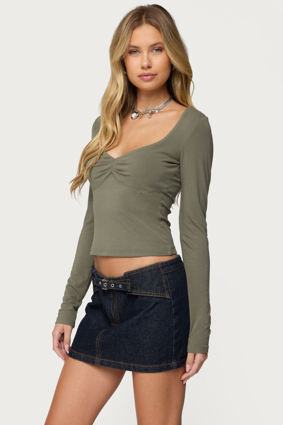Zelly Deep V Scoop Neck Top - Image 3
