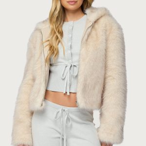 Beyonca Hooded Faux Fur Jacket