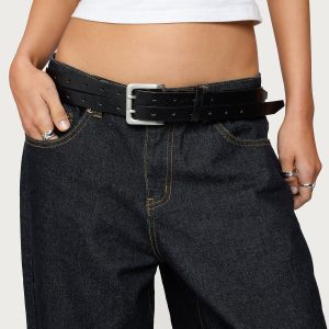 Double Look Faux Leather Belt