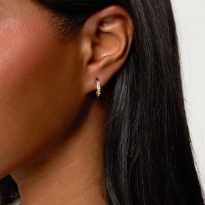 Rhinestone Huggy Hoop Earrings