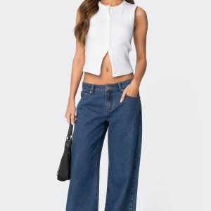 Raelynn Washed Low Rise Jeans