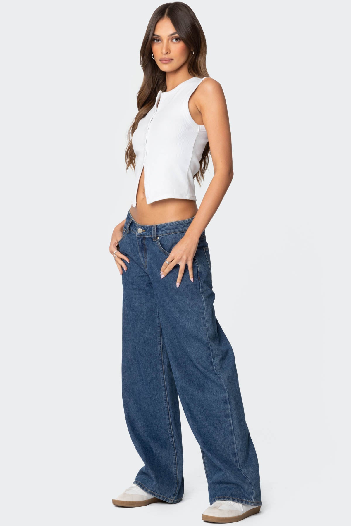 Raelynn Washed Low Rise Jeans - Image 3