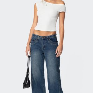 Vesper Cuffed Low Rise Jeans