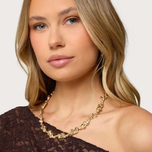 Abstract Textured Necklace