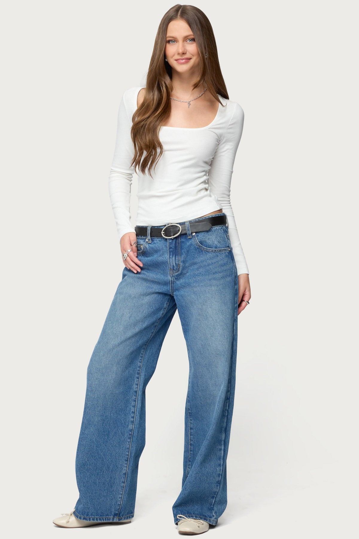 Zandra Square Neck Ribbed Top - Image 5