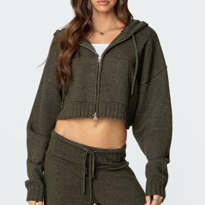 Russell Knit Hooded Cardigan