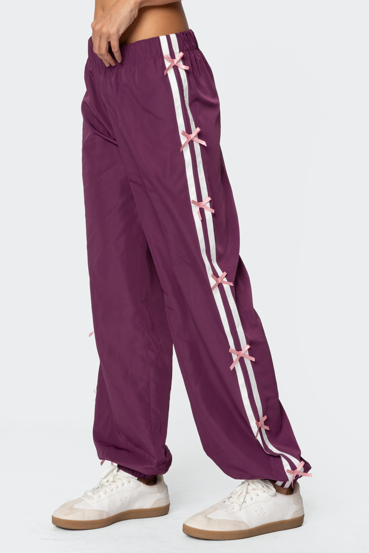 Bow Stripe Nylon Track Pants - Image 4