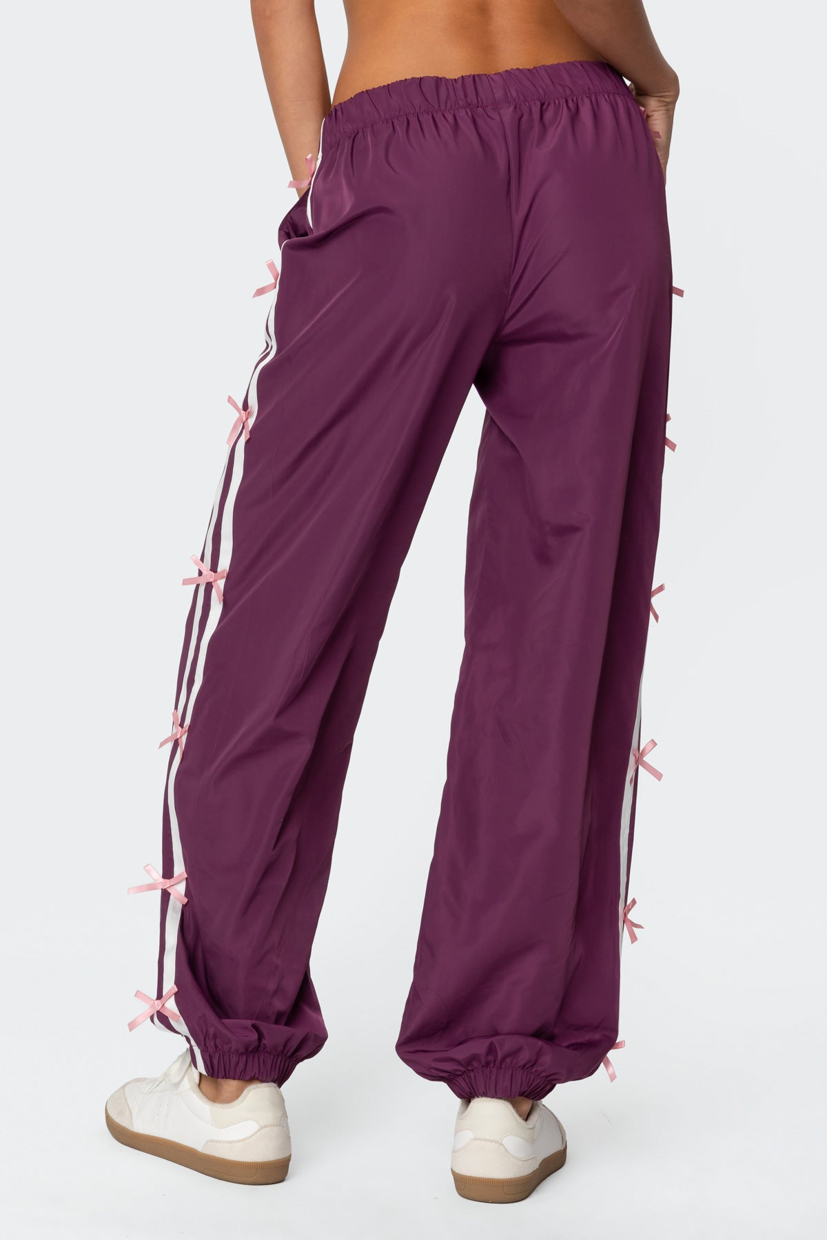 Bow Stripe Nylon Track Pants - Image 5