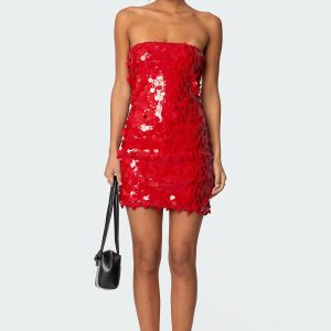 Samba Sequin Strapless Mini Dress