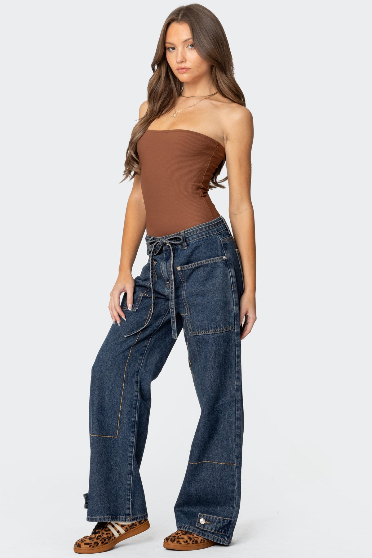 Funky Stitch Low Rise Jeans - Image 3