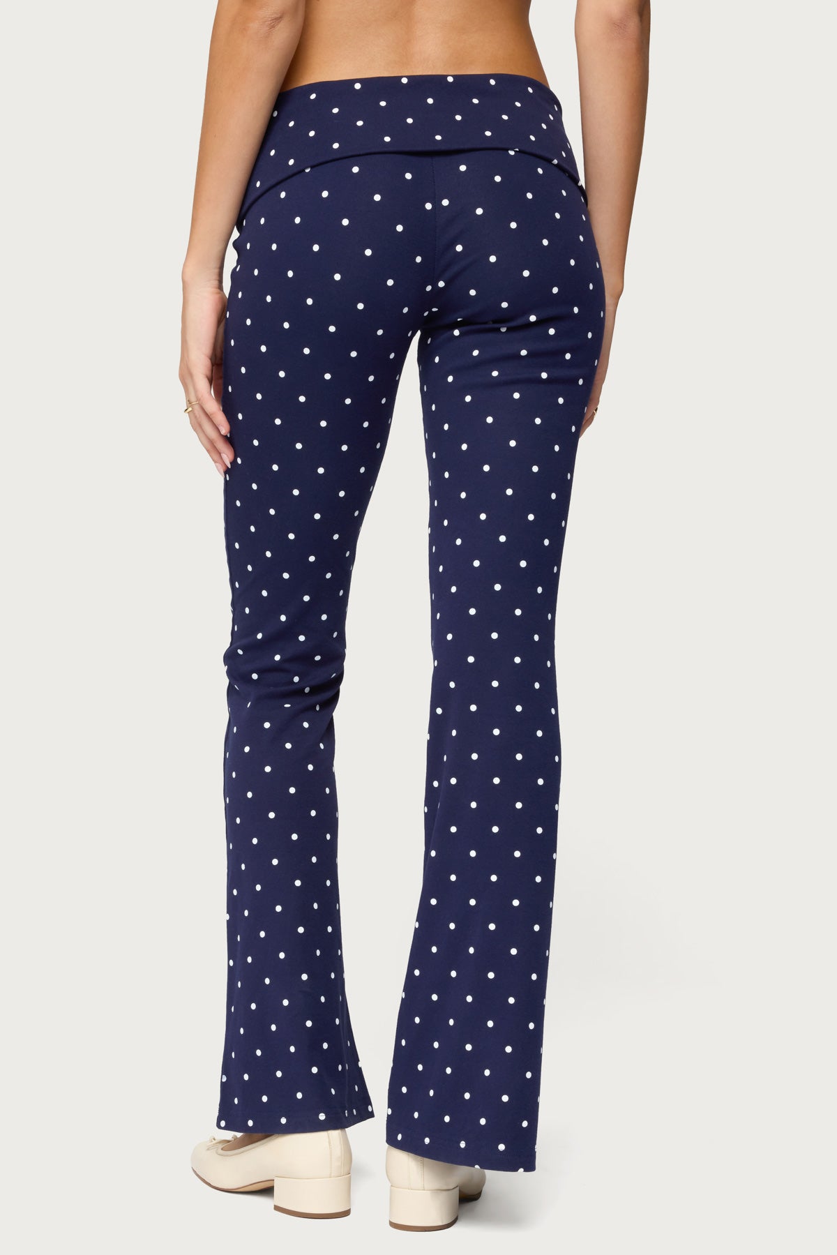 Daliya Polka Dot Fold Over Pants - Image 5